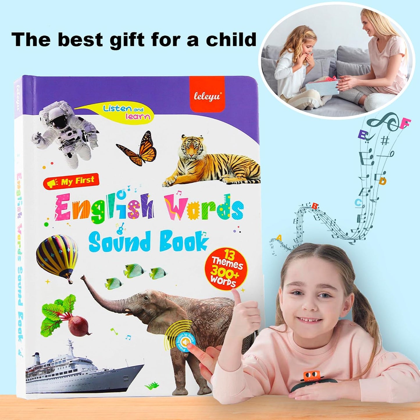 English Words Sound Book: 300+ Words Talking Interactive Learning Book