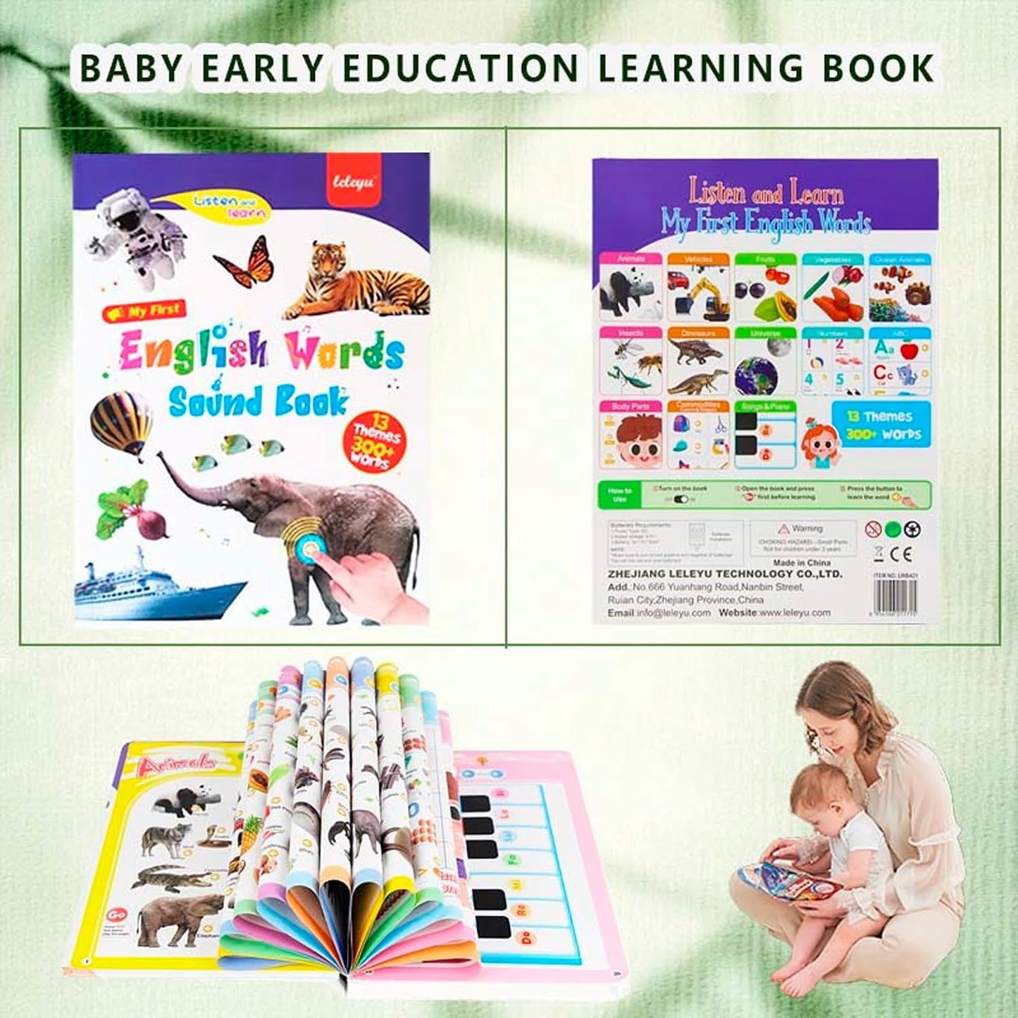 English Words Sound Book: 300+ Words Talking Interactive Learning Book