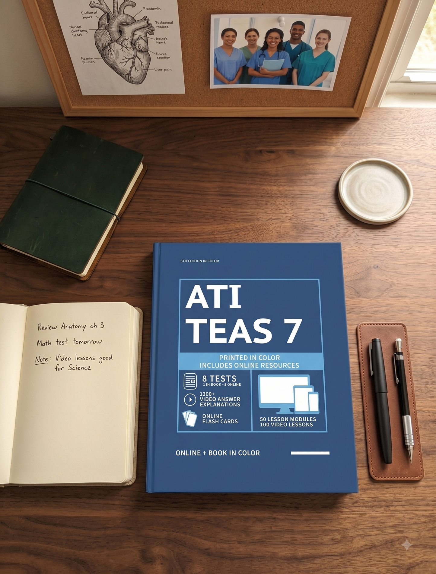 ATI TEAS 7 Study Guide 2026 (Full Color) | Smart Edition Nursing Prep